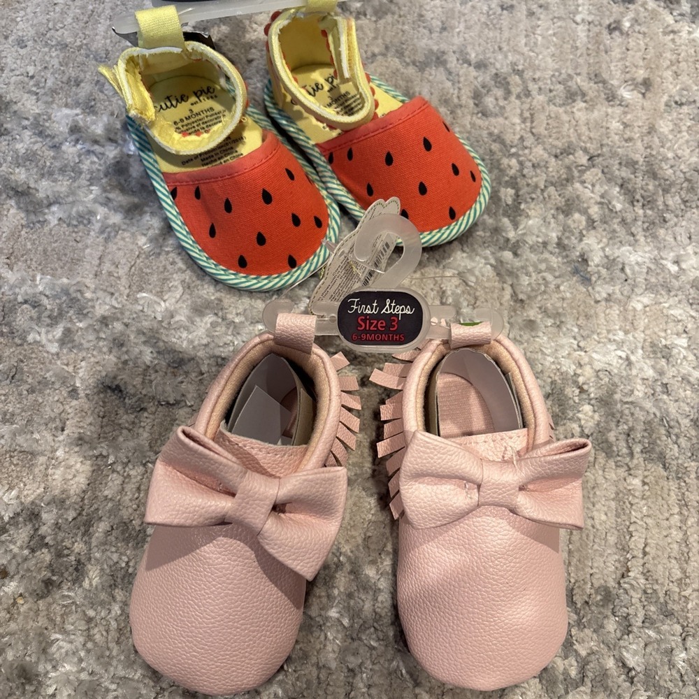 Infant Girl Summer Shoes‎ Size 3 (6-9 Months)